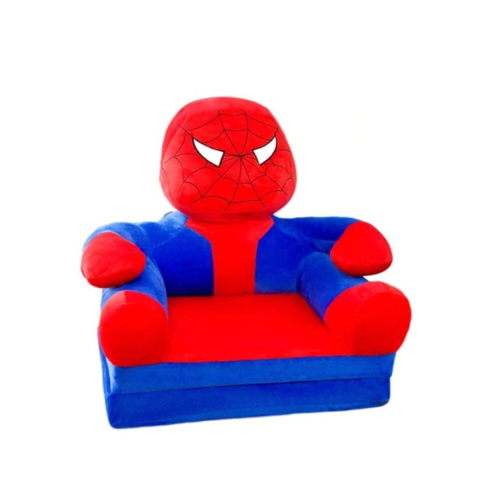 Fotoliu de plus extensibil, Spiderman, multicolor, 80 cm, 1 an+
