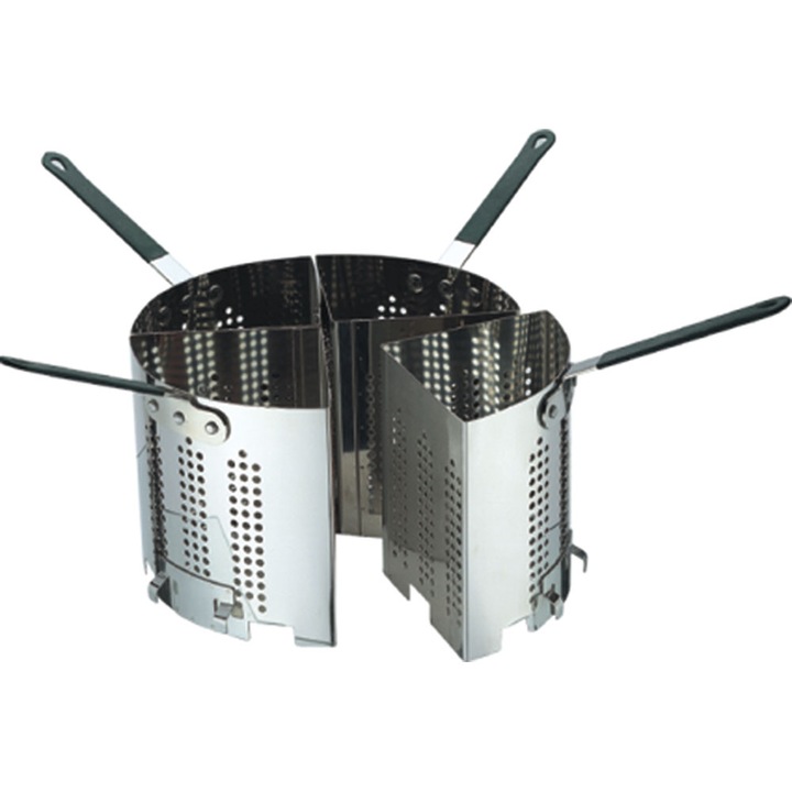 Set 4 cosuri din inox pentru fiert paste, cantitate 0.5 kg