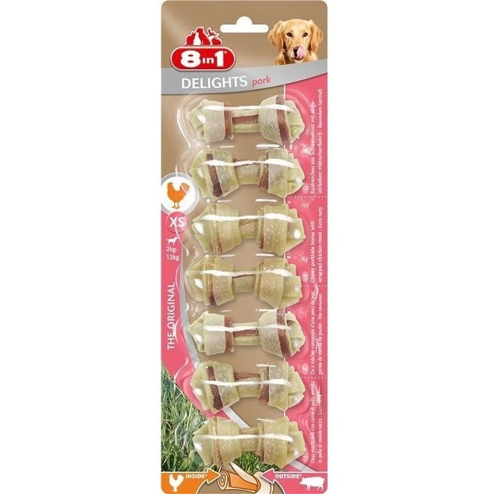 Recompense caini 8in1 Oase delights porc XS