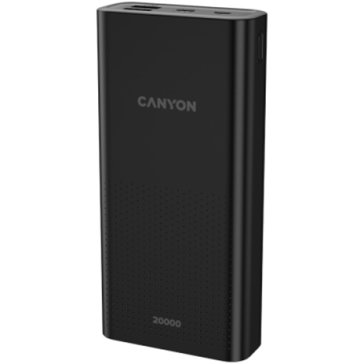 Power bank Canyon PB-2001 20000 mAh fekete (CNE-CPB2001B)