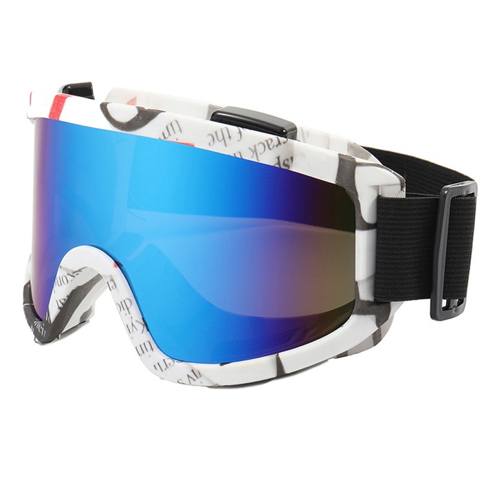 Ochelari Ski sau Snowboarding, Protectie UV, Marime universala, Alb, KOF-BBL6526