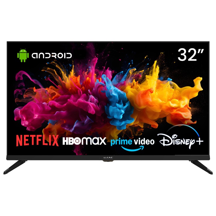 Televizor Kiano Elegance 32" 80cm, Smart Android TV, HD, LED, Clasa F