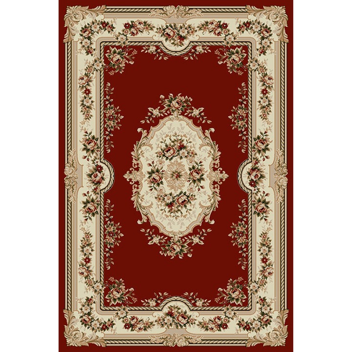 Класически килим, Лотос 575, 150х300 см, Червен Грена