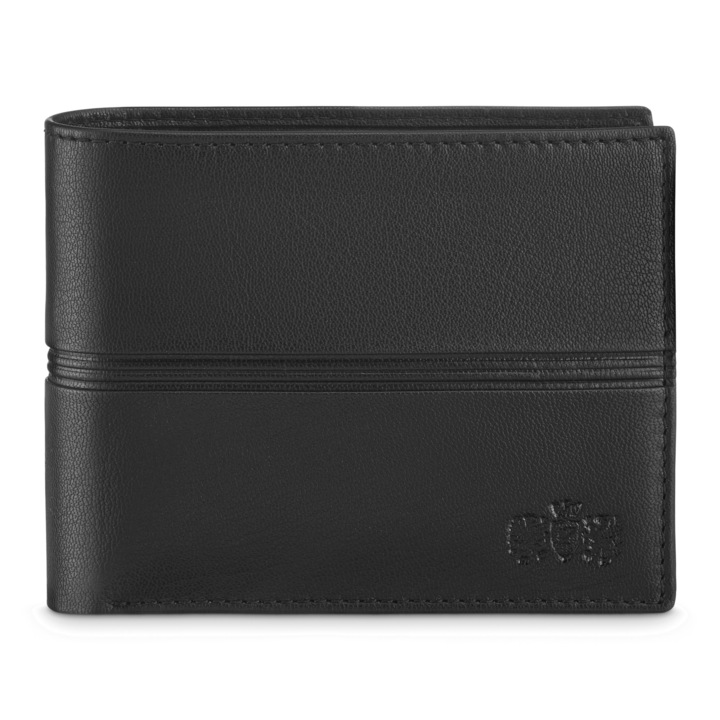 Zagatto férfi pénztárca, Természetes bőr, RFID, 9,5x12,5x2 cm, Fekete ZG-N992-F15