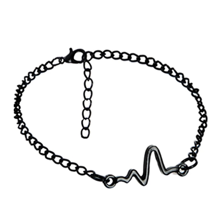 Karkötő, szívverő modell, fekete, állítható méretű, unisex, EFAYN