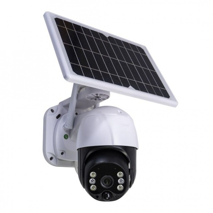 Camera supraveghere video cu panou solar, 1080P Wi-Fi, slot microSD, vedere nocturna, Blasko