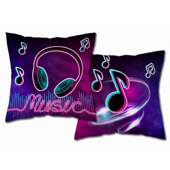 Бебешка калъфка за възглавница, Detexpol, Памук, 40 х 40 см, Две страни, Светеща в тъмното, Многоцветна