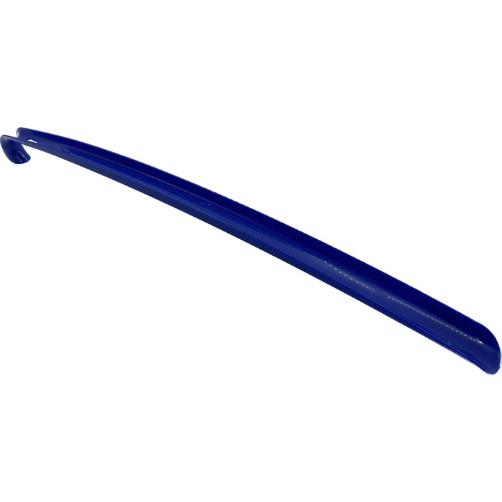Incaltator lung, curbat, din plastic dur, 65cm - Albastru