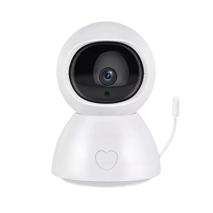 WIFI IP камера за наблюдение, Full HD, Нощно виждане, Автоматично завъртане, Резолюция 1920*1080, Сензор за температура, Сензор за движение, Бял