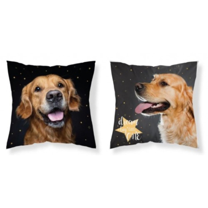 Fata de perna bebelusi, Detexpol, Poliester, 40 x 40 cm, Doua fete, Model caini, Multicolor