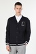 COLIN'S, Cardigan cu decolteu in V si capse, Bleumarin