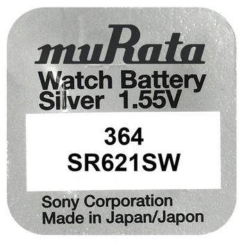 Baterie SR621SW, 364, oxid de argint, 1.55V, Murata