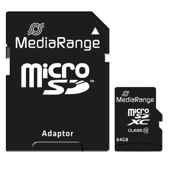 Мicro SDHC MediaRange, 64 Gb, с SD адаптер