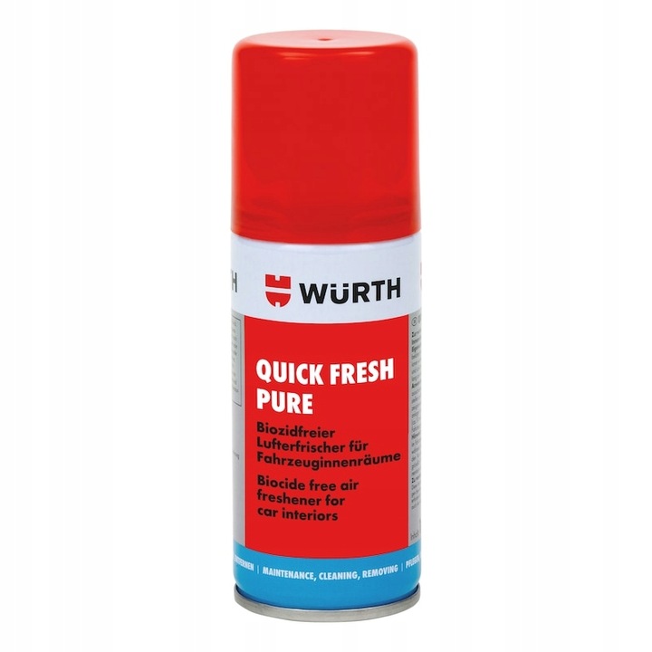 Odorizant auto Quick Fresh Pure, Wurth, pentru aer conditionat auto, 100 ml