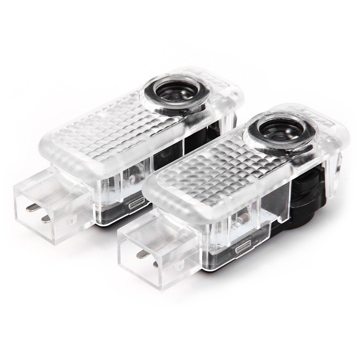 2 db Led ajtó logó lámpa készlet, dedikált Audi A1, A4, A5, A6, A8, TT, R8, Q5, Q7 típusokhoz - BTSL-001001