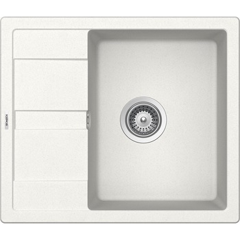 Chiuveta granit Schock Ronda D-100 Alpina Cristalite 580 x 500 mm, adancime cuva 190 mm, reversibila, montare pe blat Chiuveta granit Schock Ronda D-100 Alpina Cristalite 580 x 500 mm, adancime cuva 190 mm, reversibila, montare pe blat