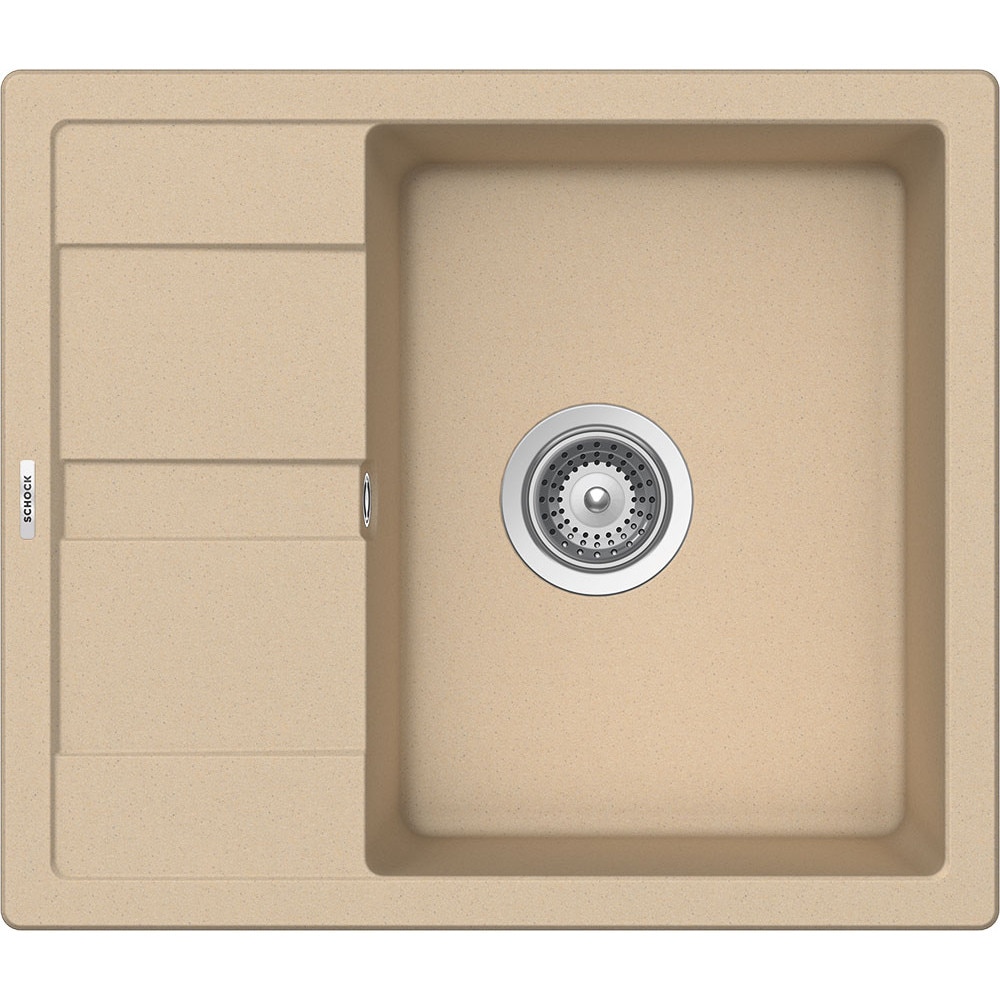 Chiuveta granit Schock Ronda D-100 Moonstone Cristalite 580 x 500 mm, adancime cuva 190 mm, reversibila, montare pe blat