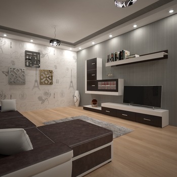 Living Ankona,wenge-alb,280x42x200 cm Living Ankona,wenge-alb,280x42x200 cm