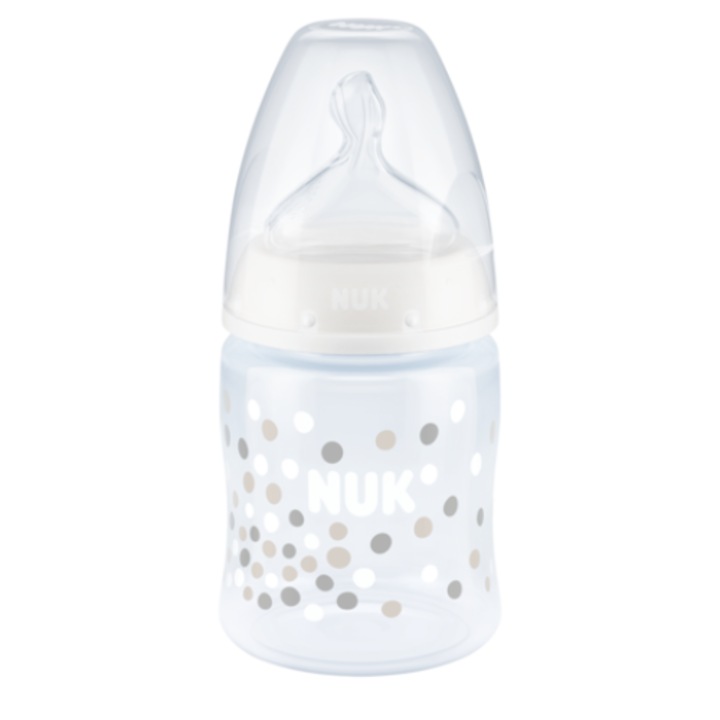 First Choice+ Biberon cu termometru si tetina din silicon 0-6 luni - M - 150ml