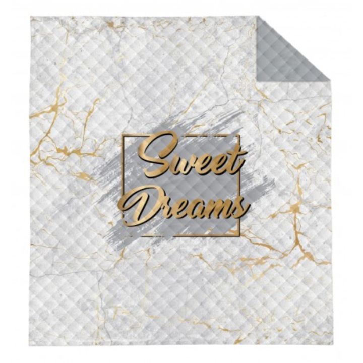 Cuvertura pat, Detexpol, Text Sweet Dreams, Poliester, 170 x 210 cm, Multicolor