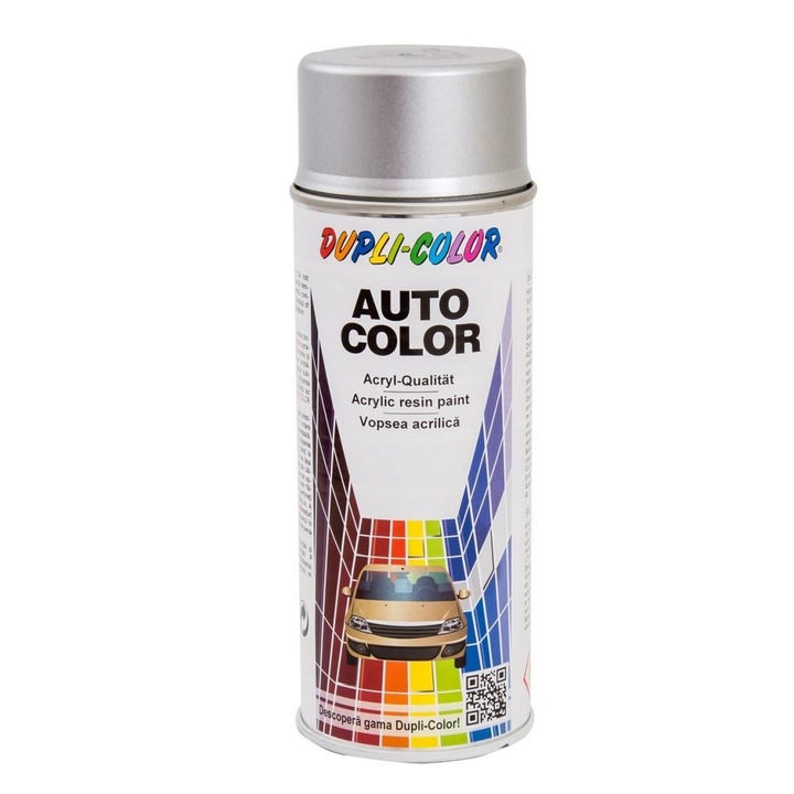 Vopsea Spray Auto Dacia Logan Gri Platina Metalizata Dupli-Color, 350 ml