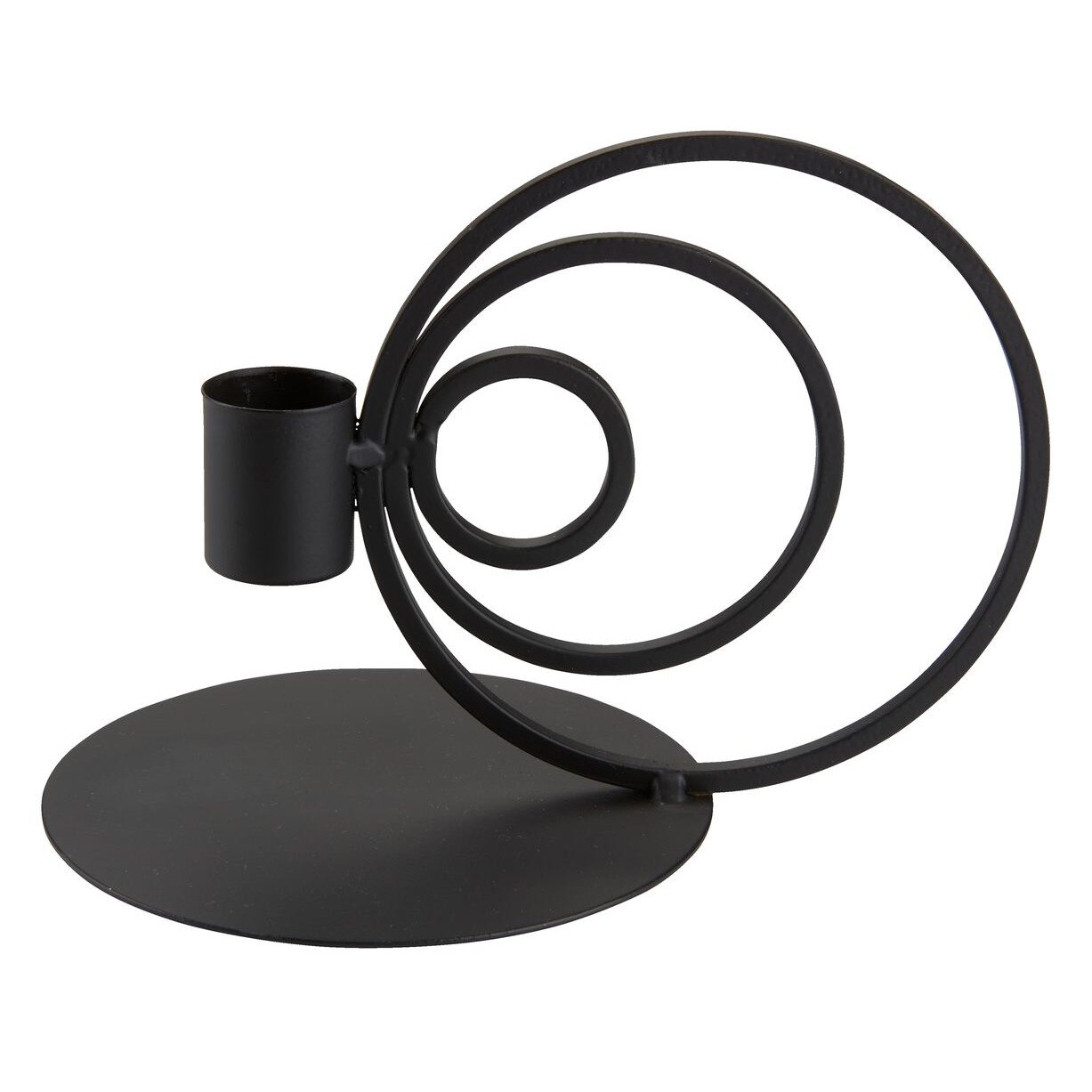 Sfesnic lumanare IS01064, 12 x 16 x 11cm, Negru