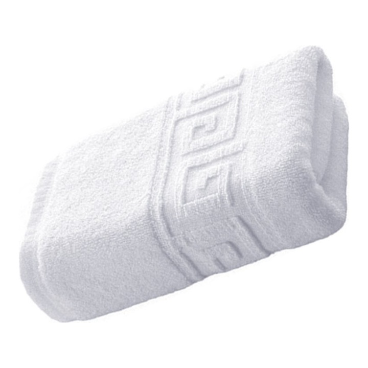 Prosop de Baie Hotelier de Lux Berryshop®, 100% Bumbac Pufos, 600 g/mp, 70 x 140 cm, Alb