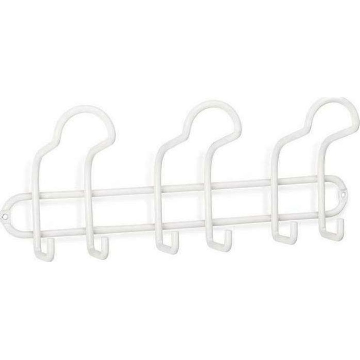 Cuier pentru baie, Inofix, Otel, 130 x 310 x 84 mm, Alb