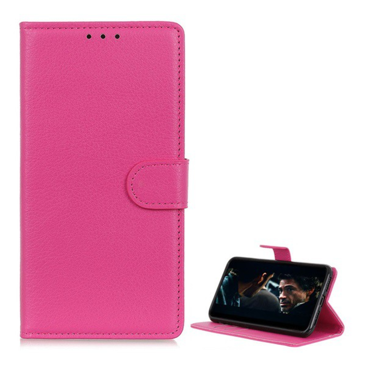 Tok álló, bőr hatású (FLIP, oldalra nyíló, asztali tartó funkció, prémium) RÓZSASZÍN [Honor X10 5G] (5996457993246)