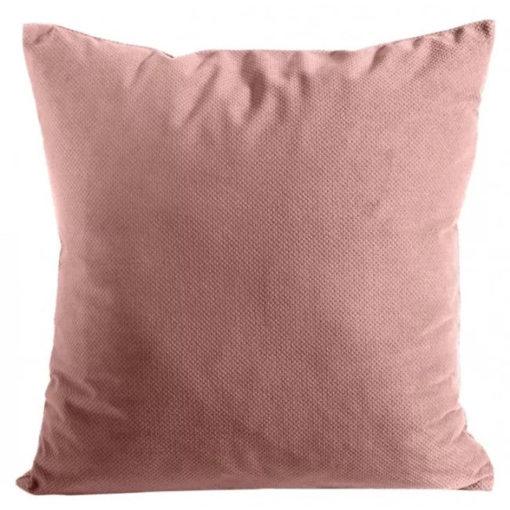 Eurofirany Dekoratív párnahuzat 45x45 cm, rózsaszín púder Milo, bársony