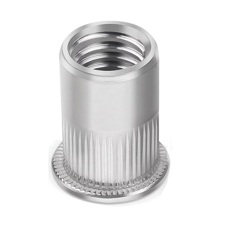 Szegecsanya M6x15 peremes, rovátkolt, horganyzott, 3 mm-ig (20 db)