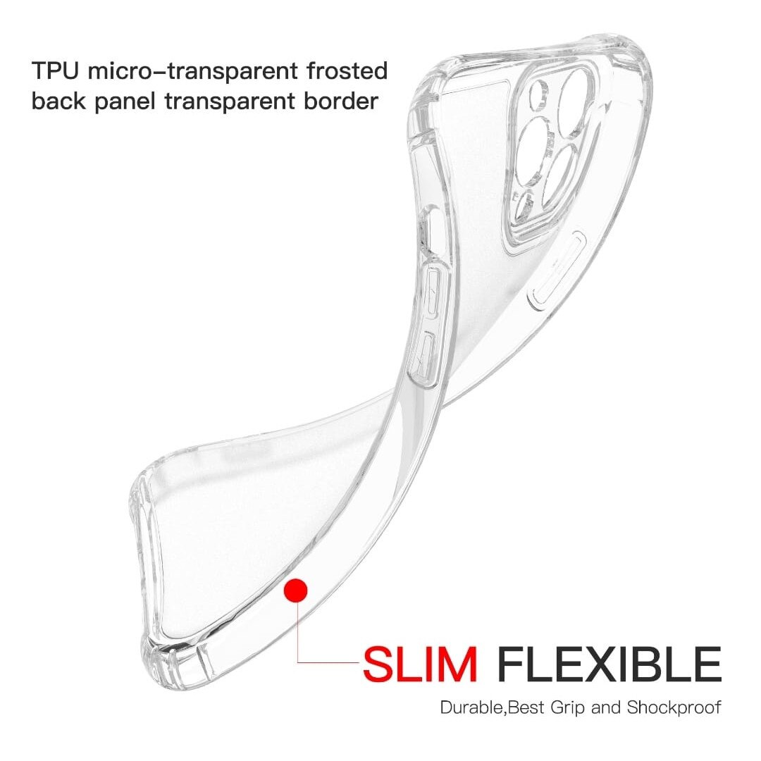 Husa din silicon antisoc compatibila cu IPhone 12 Pro Max, Transparent