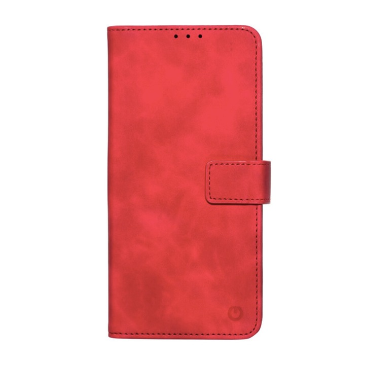 Флип калъф от PU кожа за Samsung Galaxy A03, магнитно закопчаване, тип книга, държач за карти, нов дизайн, пълна защита, червен