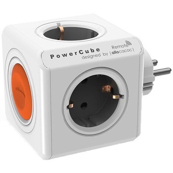 Priza PowerCube Allocacoc 1510, cu telecomanda, protectie copii, 4 prize, 16A, raza actiune 10m, Alb Priza PowerCube Allocacoc 1510, cu telecomanda, protectie copii, 4 prize, 16A, raza actiune 10m, Alb