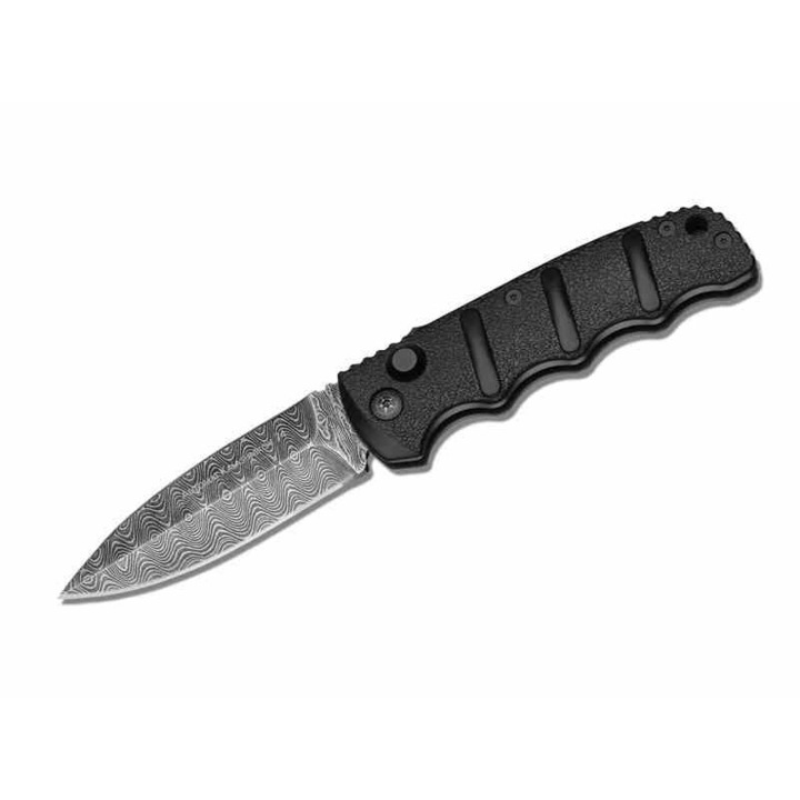 Cutit, Boker Plus, Kalashnikov Damast Auto, Inox, 195 mm, Argintiu/Negru