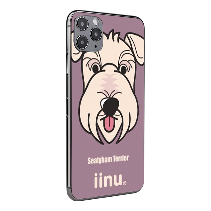 Folie Skin Spate pentru Apple Iphone 14 Pro, Doggy Design, High Grip, Full Glue, Instalare usoara, Multicolor