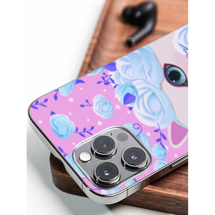 Folie Skin Back Apple Iphone 14 Plus készülékhez, Dreamy Cat Design, High Grip, Teljes ragasztó, Könnyű telepítés, Többszínű