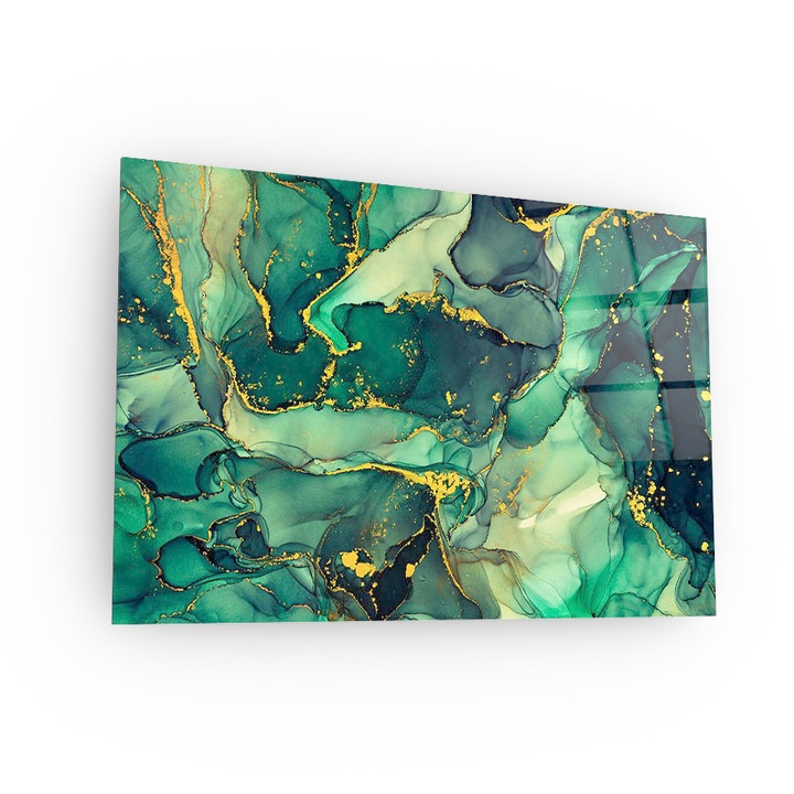 Arthub, Üvegkép, Abstract Green Marble, 50x70cm