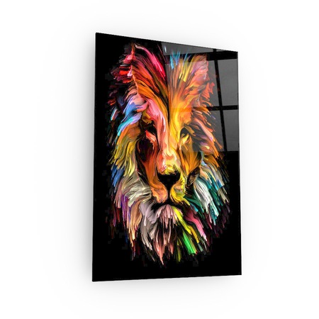 Tablou Sticla, Spectrum Lion, 80x120cm - eMAG.ro