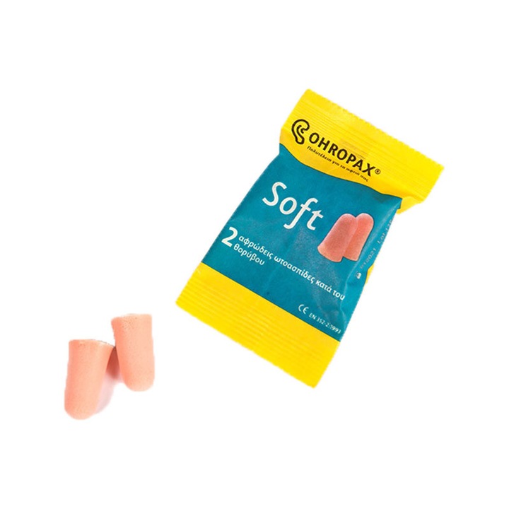 Dopuri de urechi, Ohropax, Poliuretan, 2 buc, Roz