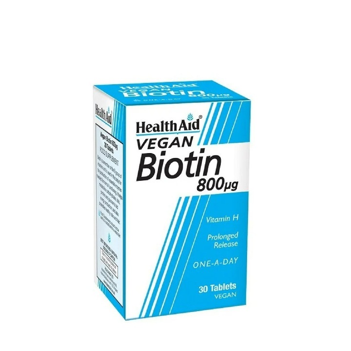 Supliment alimentar HealthAid Biotina, 800 mg, 30 capsule