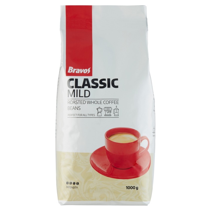 Bravos Classic Mild szemes kávé, 1000g