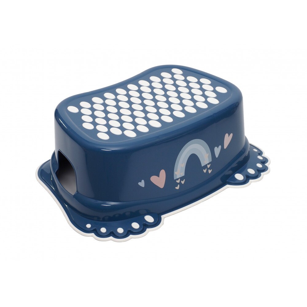 Tega Baby Meteo Eco Töpfchen Navy Blau | Potty Trainer Mit Regenbogen-Motiv | Rutschfeste Füße