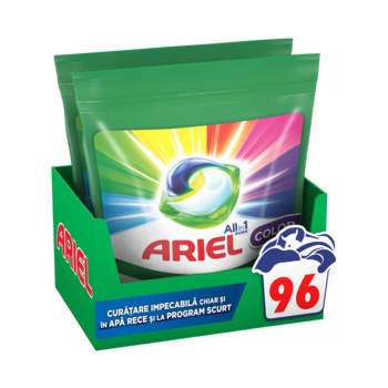 Detergent de rufe capsule Ariel All in One PODS Color, 2x 48 , 96 spalari