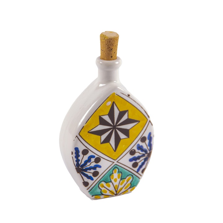 Керамична бутилка с кръгъл ромб за олио/оцет/ръчна изработка