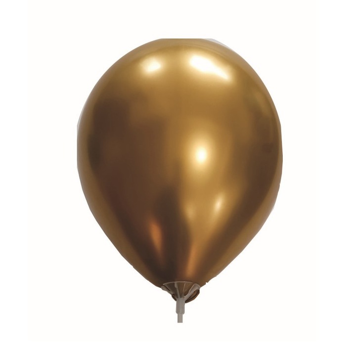 Set 20 baloane latex chrome auriu oglinda 30 cm