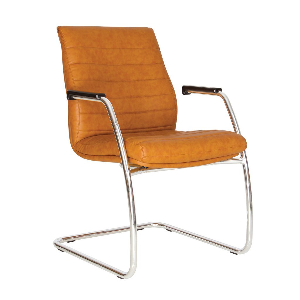 Scaun conferinta IRIS CF, Brun deschis piele ecologica