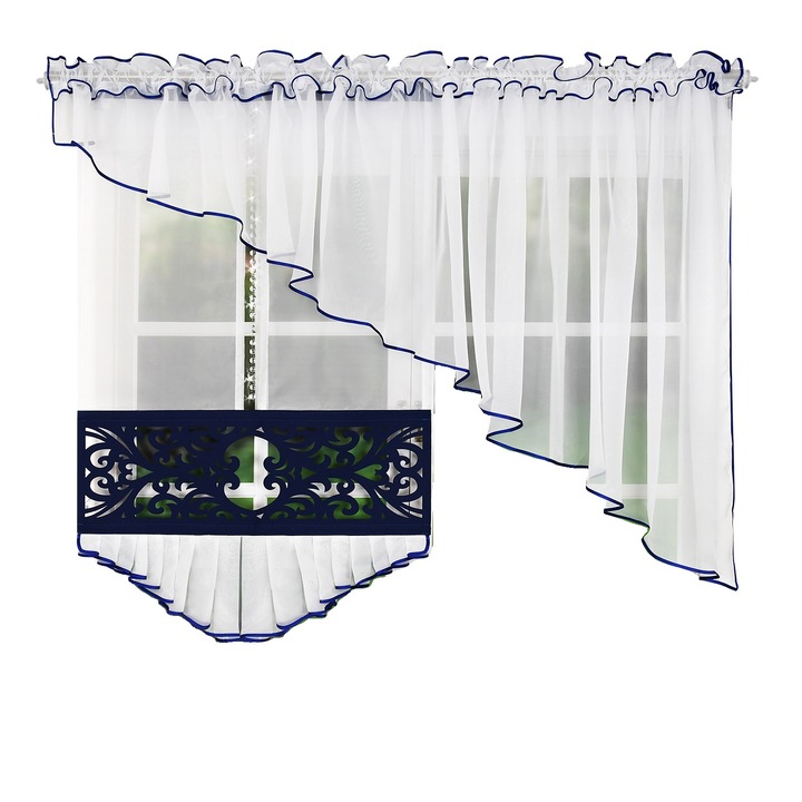 Перде Перу, 400x140 см, Тъмносин