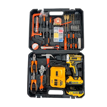 Set Autofiletanta cu percutie, 2 acumulatori, 24 V, statie incarcare, A&T