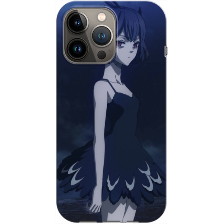 Husa compatibila cu Apple iPhone 14 Pro model Nero Black Clover, Silicon, TPU, Viceversa